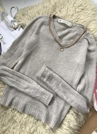 Zara базовий світлий светр з вовною4 фото