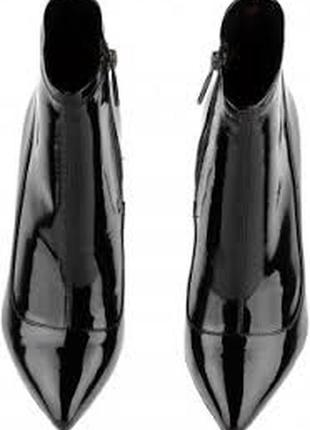 Zara 🖤👌😘лакові черевики-ботильйони