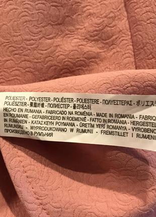 Zara trafaluc pink,квіткова жакардова міні-спідниця з оборкою, а-силуету, розмір m4 фото