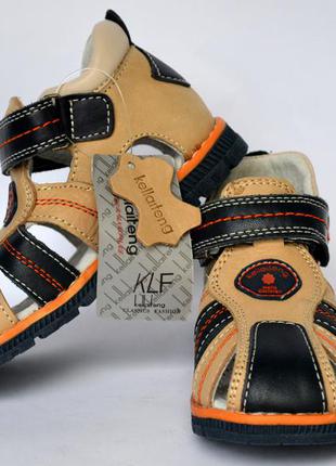 Шкіряні босоніжки для хлопчиків кellaifeng klf 21-26