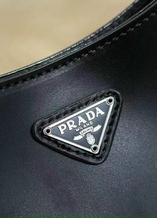 Женская кожаная чёрная сумка prada4 фото