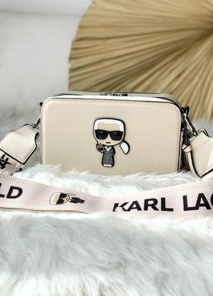 Трендовая женская сумочка в стиле karl lagerfeld milk клатч молочная