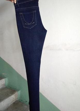 Р 14 / 48-50 стильні базові чорні джинси штани штани джеггінси скінні стрейчеві4 фото