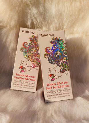 Вв крем farmstay formula all-in-one snail sun bbcream3 фото