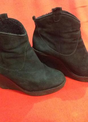 Ботинки зима натуральная замша