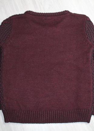 Зимний бордовый свитер, кофта на мальчика, размер 122 см возраст 6-7 лет, rebbel3 фото