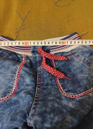 Отличные джинсовые штаники без утеплителя на девочку 3-4 лет5 фото
