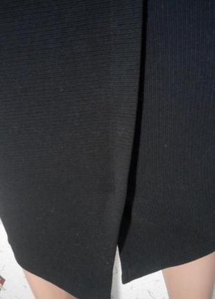 Стильная юбка карандаш в рубчик с иммитацией запаха2 фото