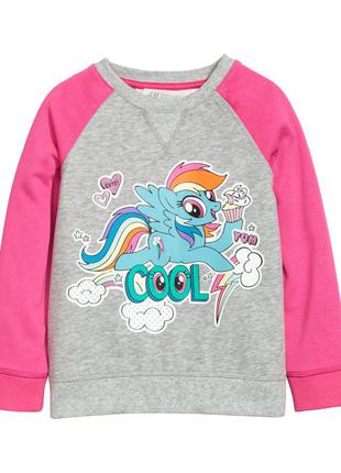 Свитшот джемпер девочке pony h&m