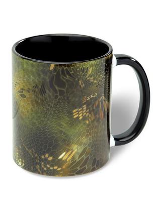 Чашка для рибака/мисливця reptile skin forest camo