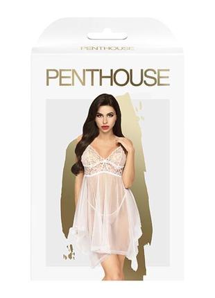 Бэби-долл,пеньюар с ажурным браллетом и ассиметричным подолом penthouse3 фото