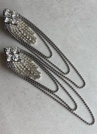 Стразові сережки