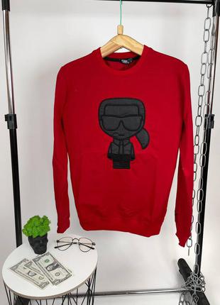 Свитшот кофта свитер мужской бренд красный1 фото