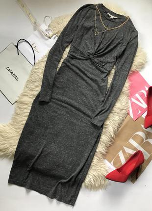 Базовое платье миди со сборкой