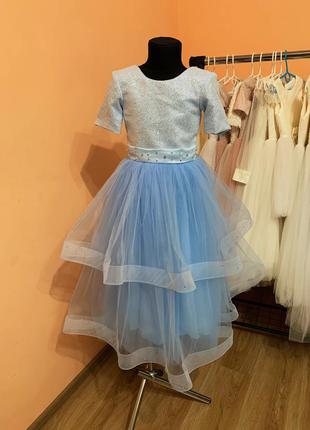 Нарядное платья снежинка