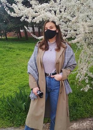 Пальто, плащ, тренч миди/макси, базовое, бежевое, весна/осень