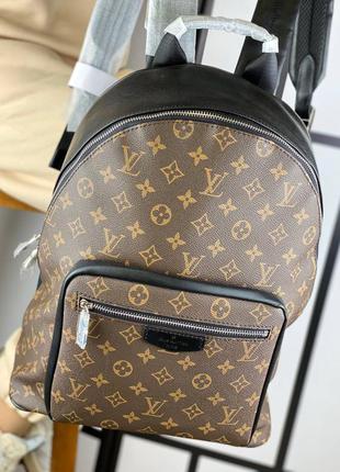 Рюкзак жіночий коричневий канва шкіра брендовий3 фото