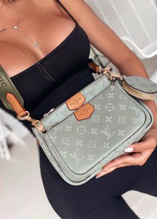 Multi pochette olive брендовая оливковая стильная сумочка жіноча модна оливкова сумка відомий бренд9 фото