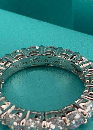 Брендовое двойное кольцо серебро 925 с цирконием3 фото