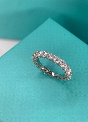 Брендовое кольцо серебро 925 с цирконием