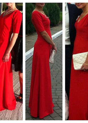 Вечірнє , випускне червоне довге плаття