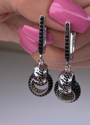 Серебряные серьги , 925 проба