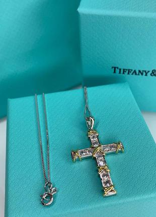 Брендовая подвеска с кулоном серебро 925 с цирконием