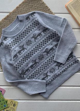 Тонкий сірий светр для хлопчика