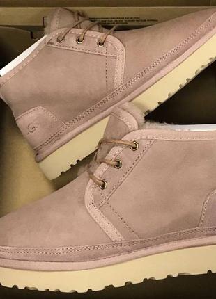 Зимние ботинки угги ugg neumel pink на овчине1 фото