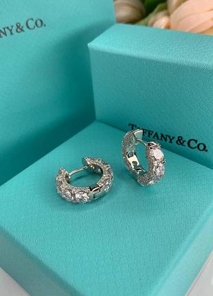 Серьги серебро 925 с цирконием