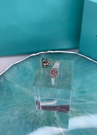 Серьги серебро 925 пробы с цирконием