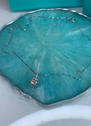 Брендовая подвеска серебро 925 с цирконием