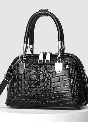 Модна жіноча міні сумочка через плече рептилія5 фото