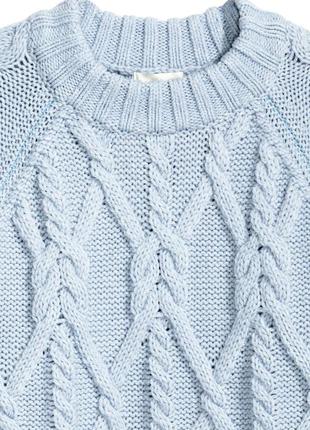 Небесно голубой пуловер от h&m шерсть- премиум качество! последняя коллекция! 46-48-503 фото