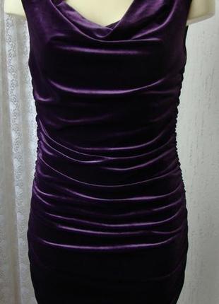 Платье женское элегантное вечернее бархатное стрейч бренд h&m р.44-46 №52621 фото