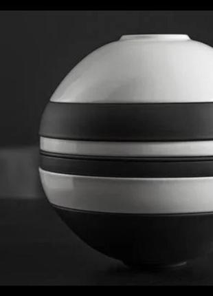 Набор тарелок 7 предметов black & white la boule villeroy & boch