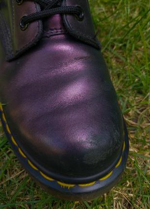 Dr. martens 1460 ботинки док мартенс фиолетовые с металлическим бликом 5