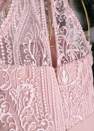 Шикарне розкішне бежеву сукню з дорогим мереживом шлейф рибка з розрізом8 фото