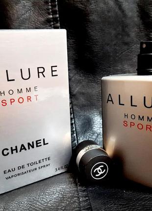 Chanel allure homme sport 100мл чоловіча туалетна вода шанель алюр алюр хом спорт парфуми оригінал