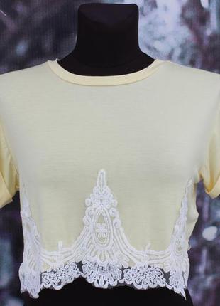 Красивий жовтий топ з гіпюром miss selfridge