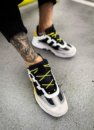 Чоловічі кросівки adidas niteball "white/yellow "🔥