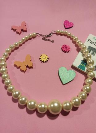 Перламутрові намисто вінтажні2 фото
