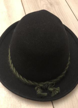 Жіноча капелюх з полями 100% вовна(56-57р)