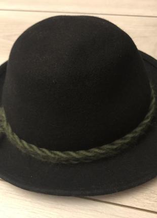 Жіноча капелюх з полями 100% вовна(56-57р)2 фото