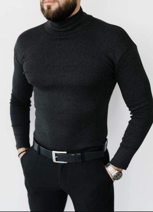 Гольф мужской с термоэффектом , ворот стойка цвет антрацит