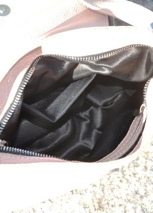 Женская кожаная сумка viola пудровая, кроссбоди