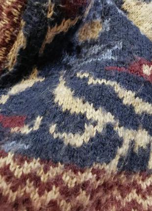 Кардиган с альпакой indigo в узор вязаный кофта шерсть шерстяной6 фото