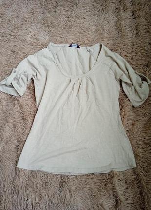 Брендовая футболка футболочка летняя натуральная burton красивая брендова фирменая фірмова бежева бежевая