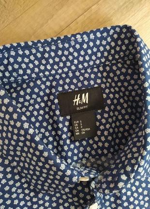 Фирменная рубашка блузка кофточка h&m натуральная ткань5 фото