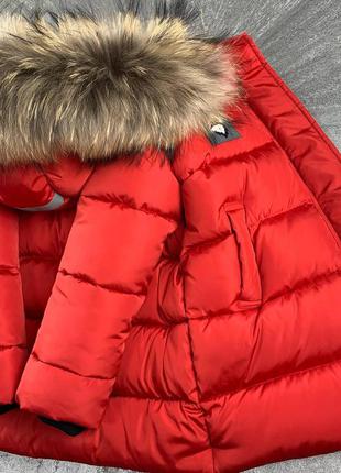 Зимнее пальто с натуральным мехом енота6 фото